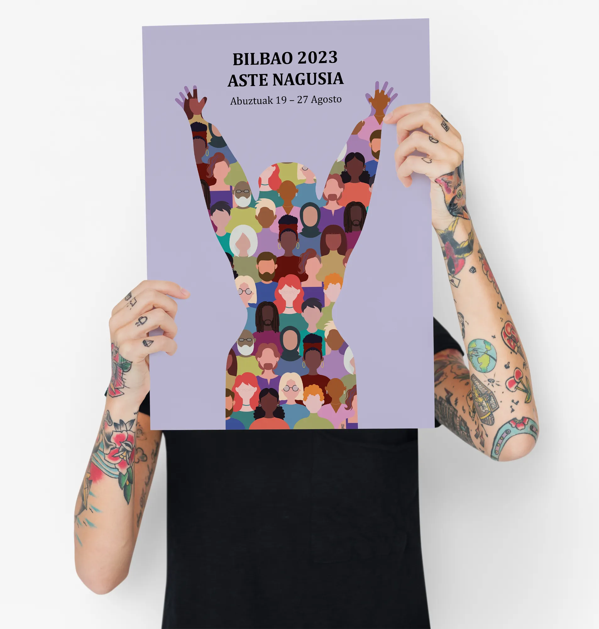 Un cartel diseñado para un concurso de carteles para la aste nagusi de Bilbao.
