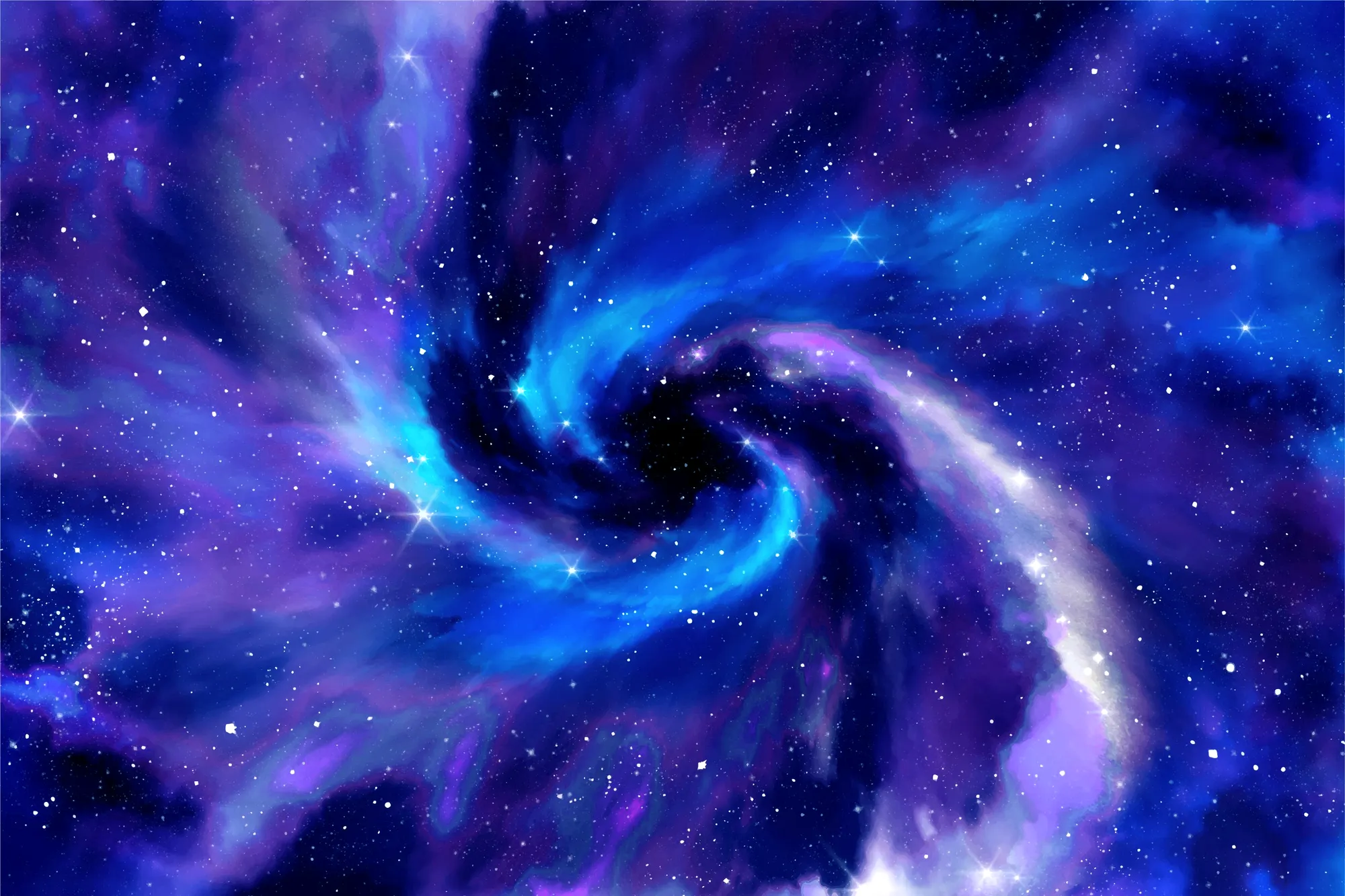 Fondo estrallado rosado y azulado en forma de espiral pro tratamiento de la iamgen