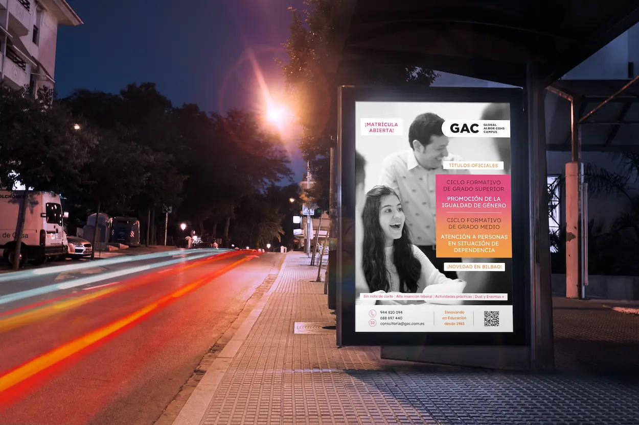 Mockup de un cartel diseñado para un gabinete psicológico.