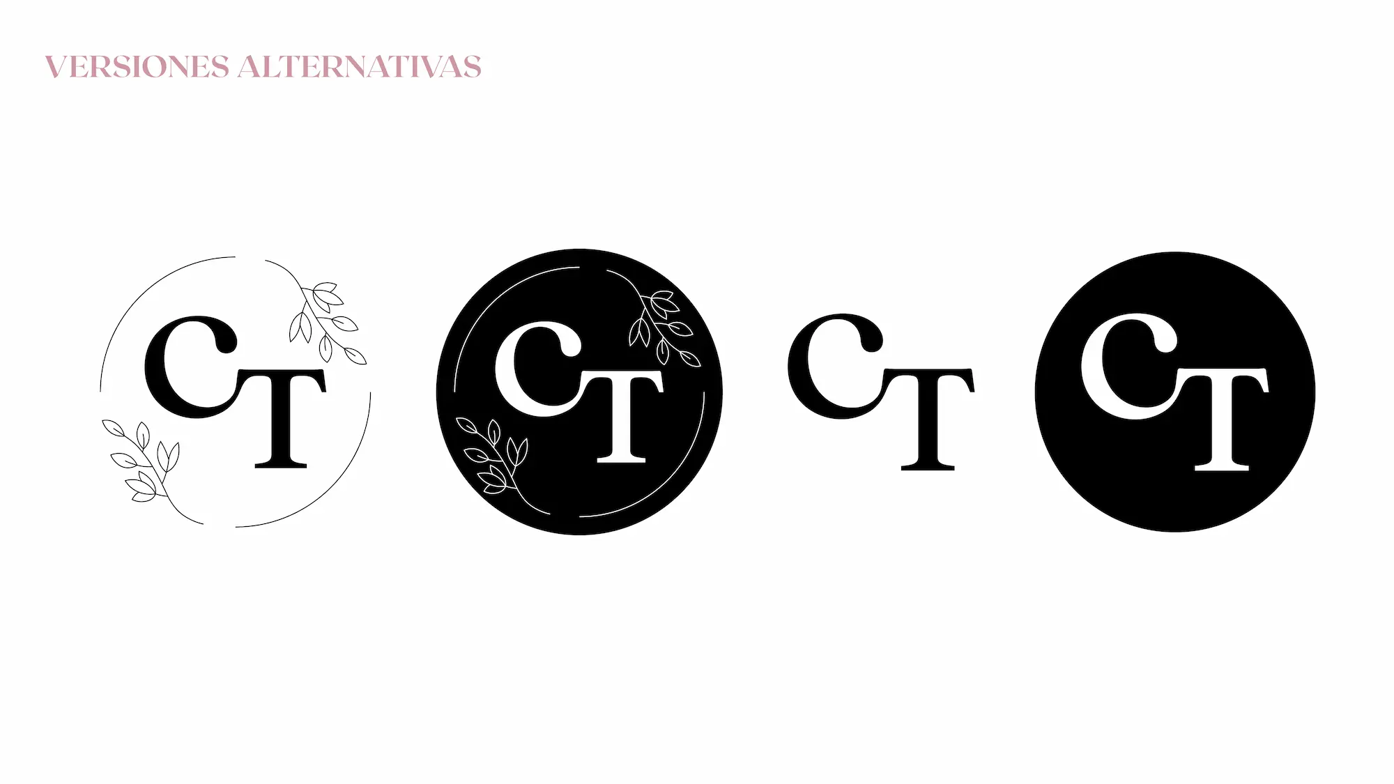 Logotipos simplificados y circulares en blanco y negro de Charlotte Tilbury Logotipos simplificados y circulares en blanco y negro de Charlotte Tilbury