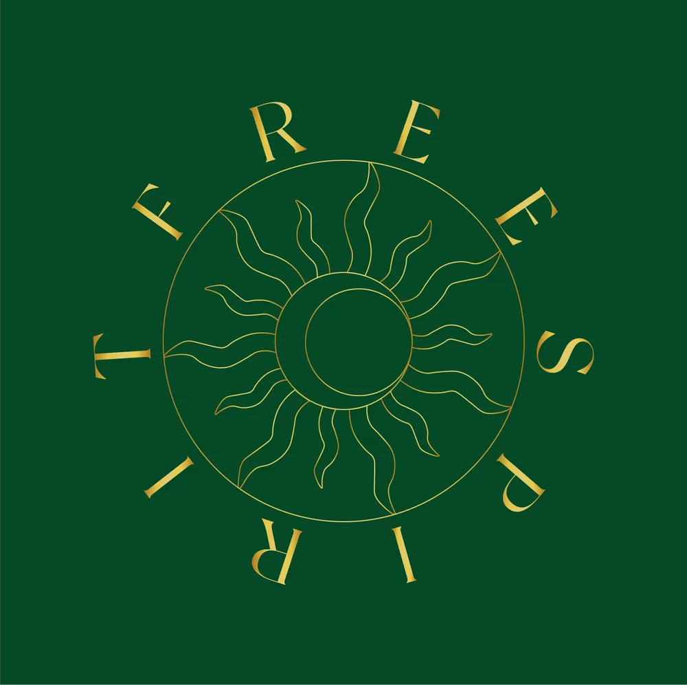 Logo circular de la marca de fragancias Free Spirit