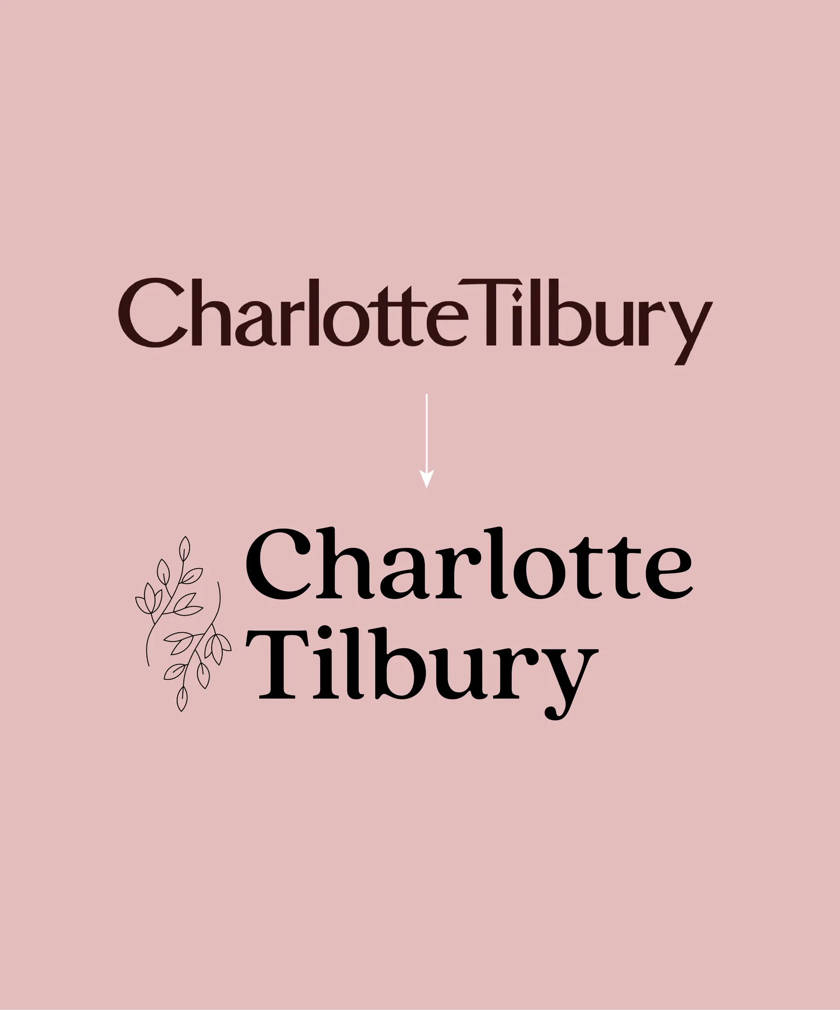 Transformación de logo de Charlotte Tilbury